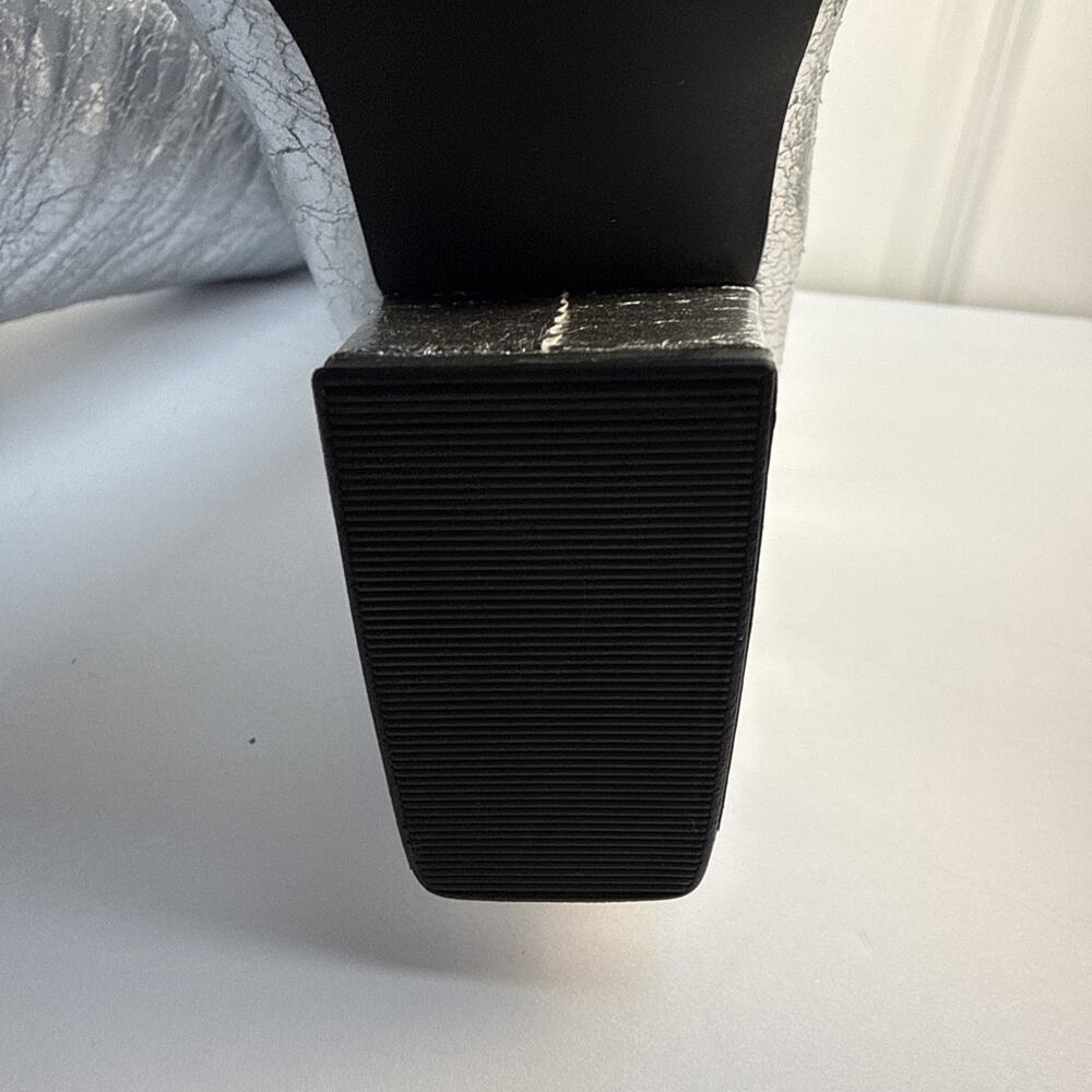 Steve Madden Women's Silver 5.5 Croft Pointed Toe Knee High Boots NWOB - Picture 16 of 16